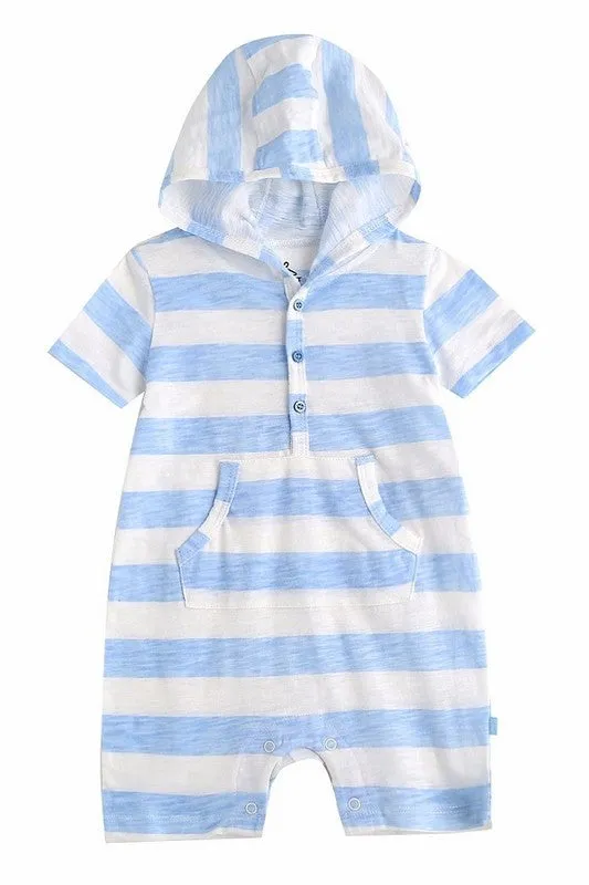 Striped Baby Hoodie Romper