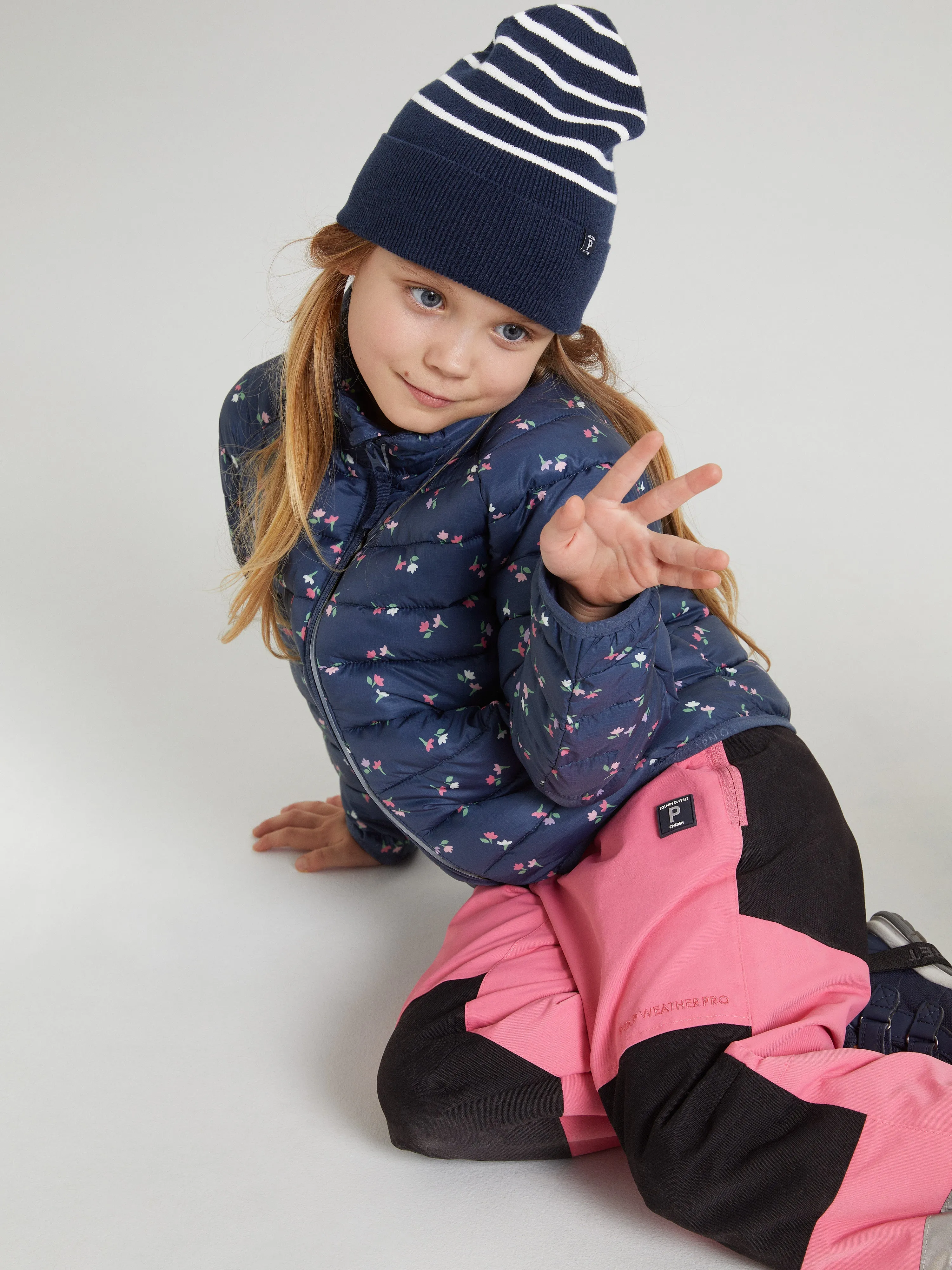 Striped Ribbed Kids Beanie Hat