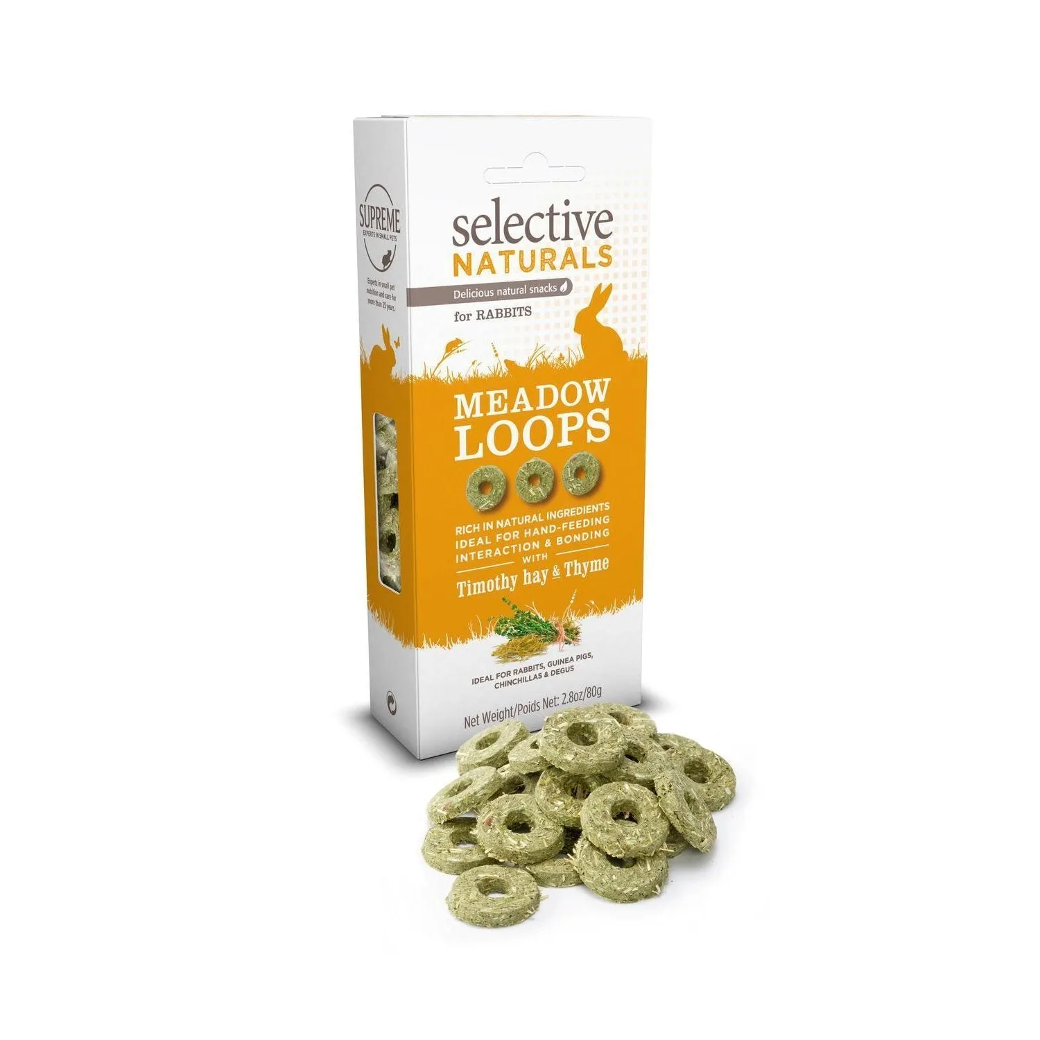 Supreme Selective Naturals Meadow Loops Rabbit Treats 80g