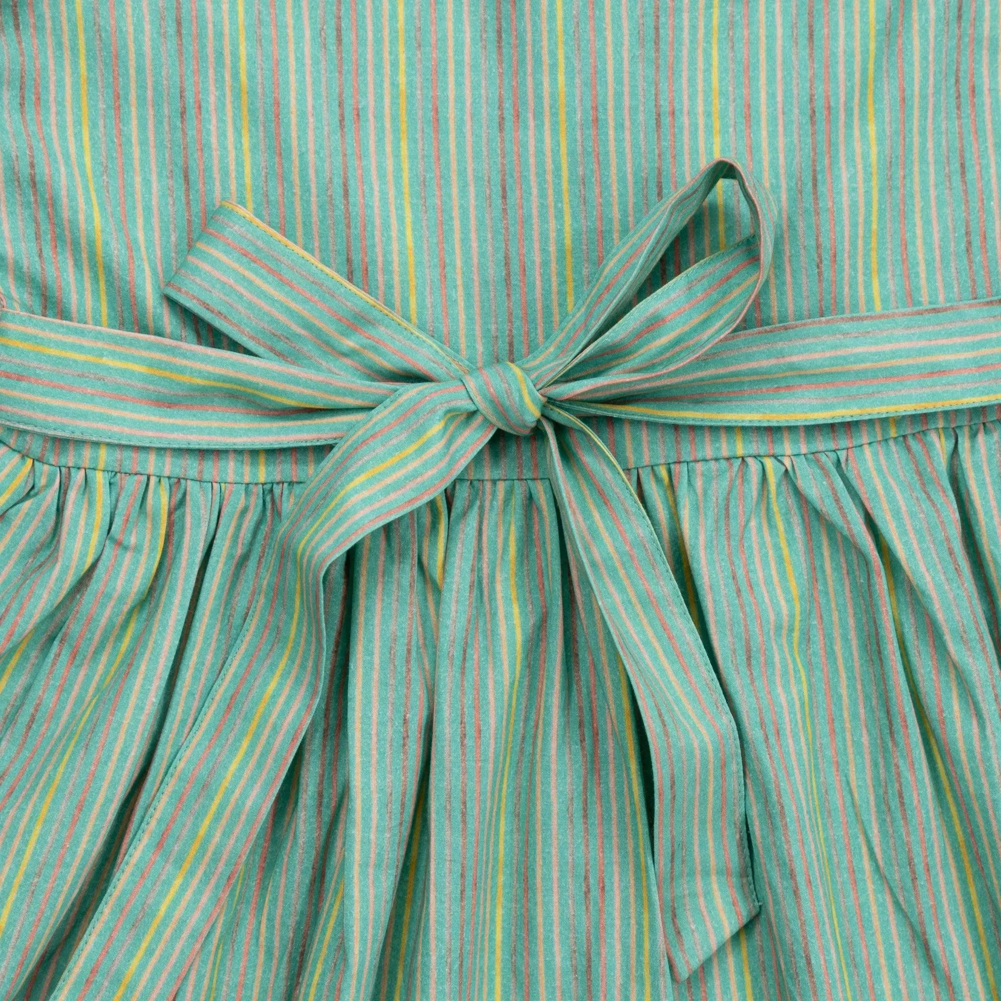 Sustainable Summer Fun: Eco-Friendly Green Stripe Dress