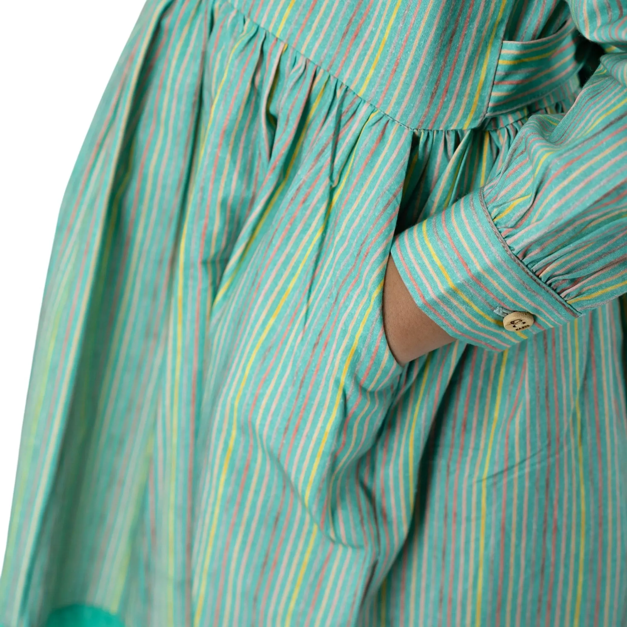 Sustainable Summer Fun: Eco-Friendly Green Stripe Dress