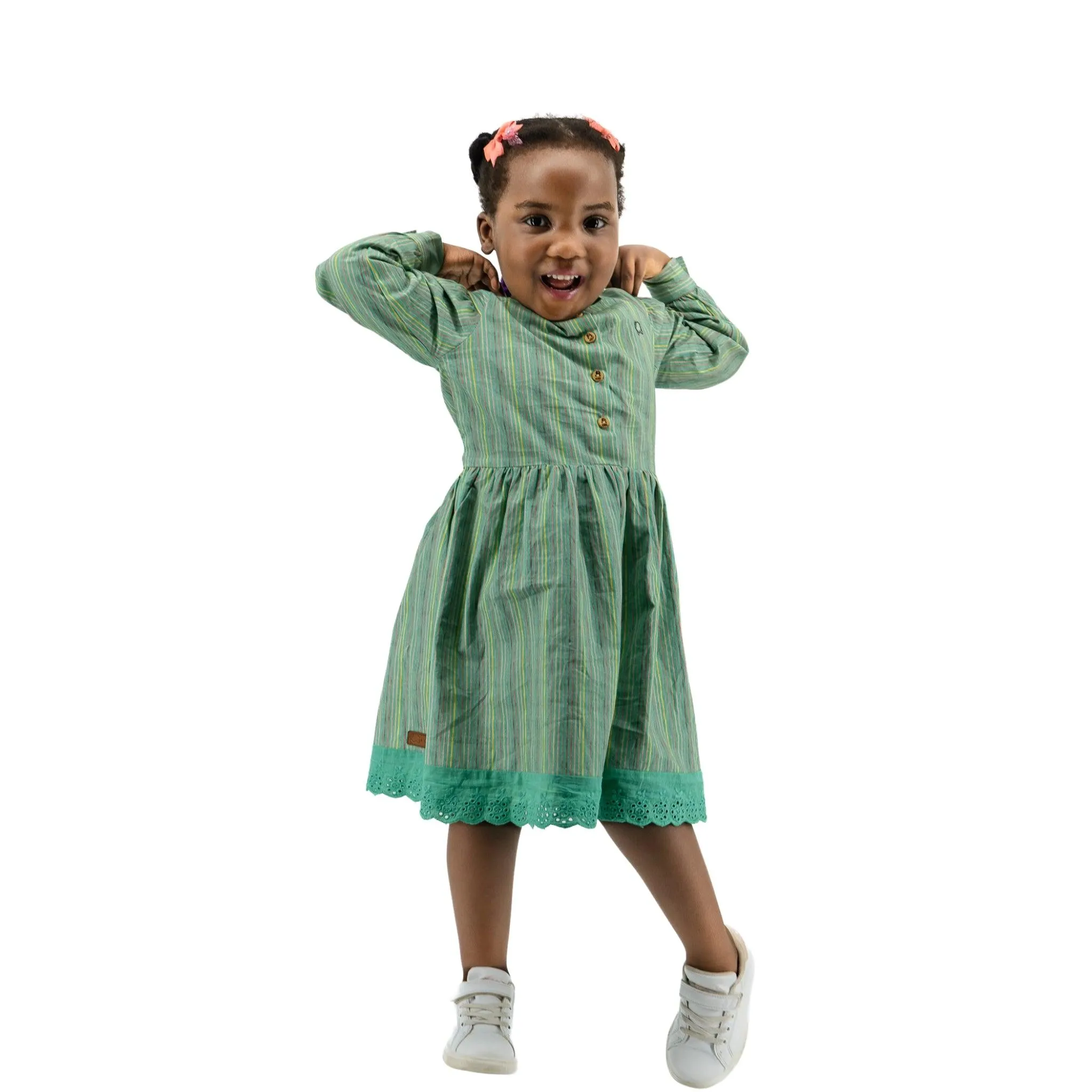 Sustainable Summer Fun: Eco-Friendly Green Stripe Dress