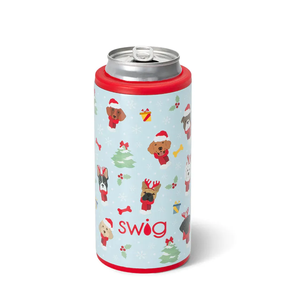 Swig Santa Paws Skinny Can Cooler (12oz)