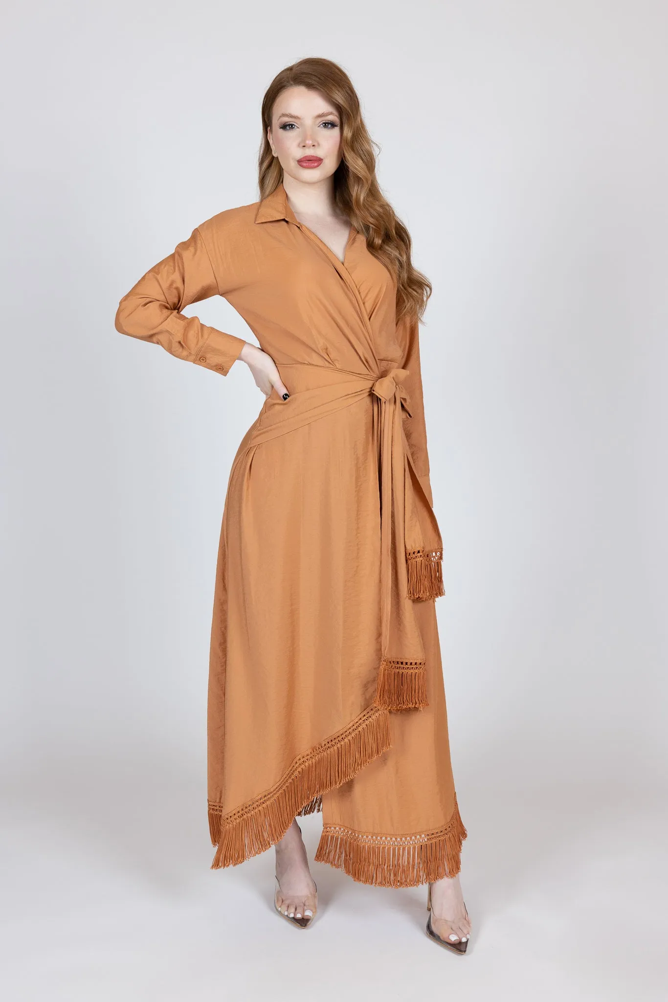 Tassel Wrap Dress Aviva