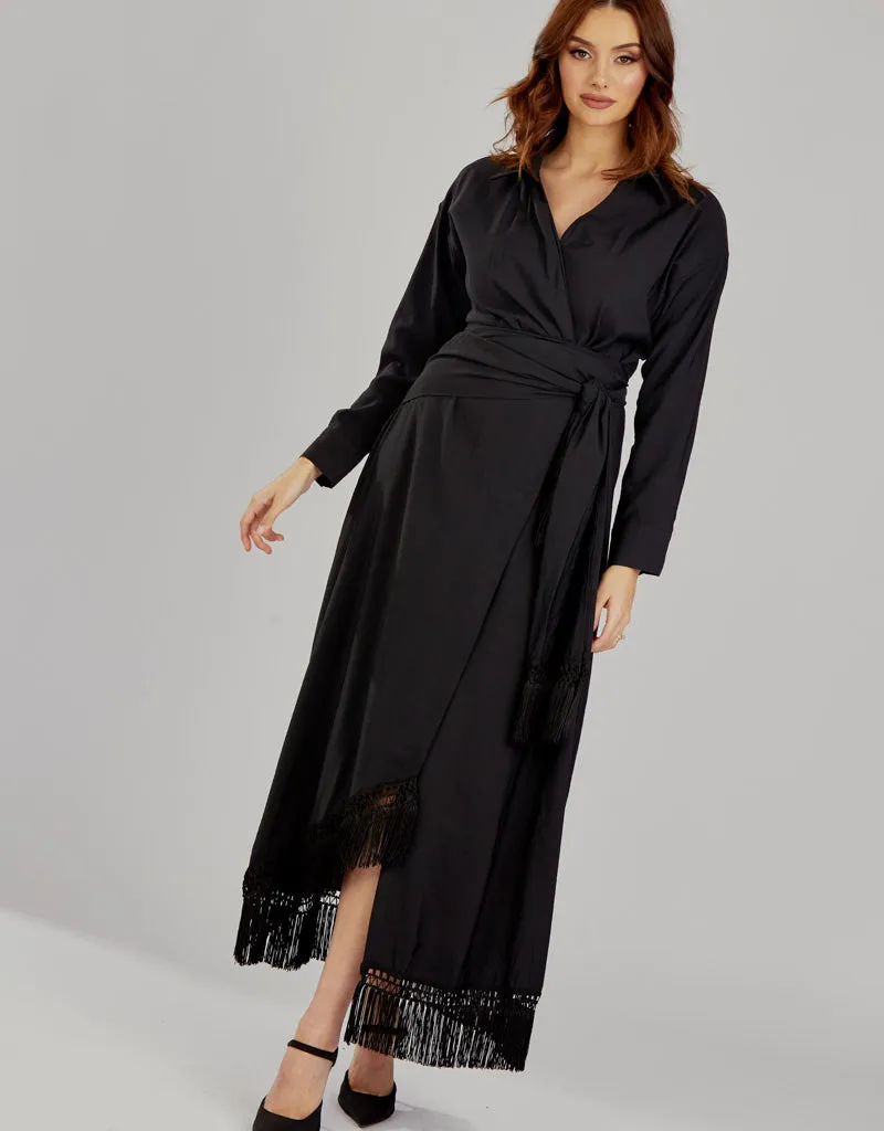 Tassel Wrap Dress Aviva