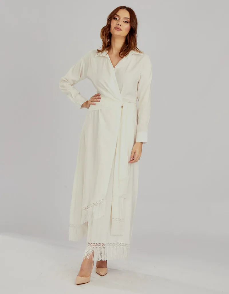 Tassel Wrap Dress Aviva