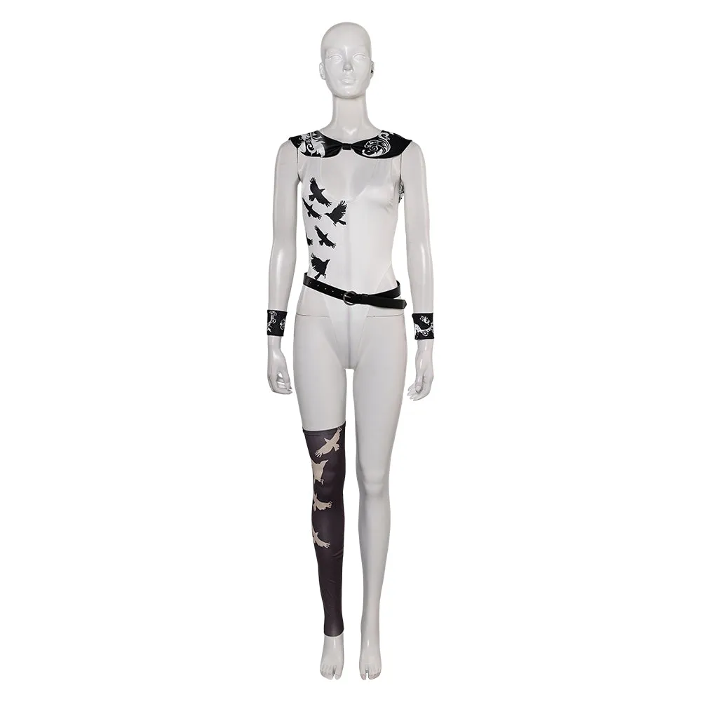 Tekken 8 Reina Women White Sexy Swimsuit Party Carnival Halloween Cosplay Costume