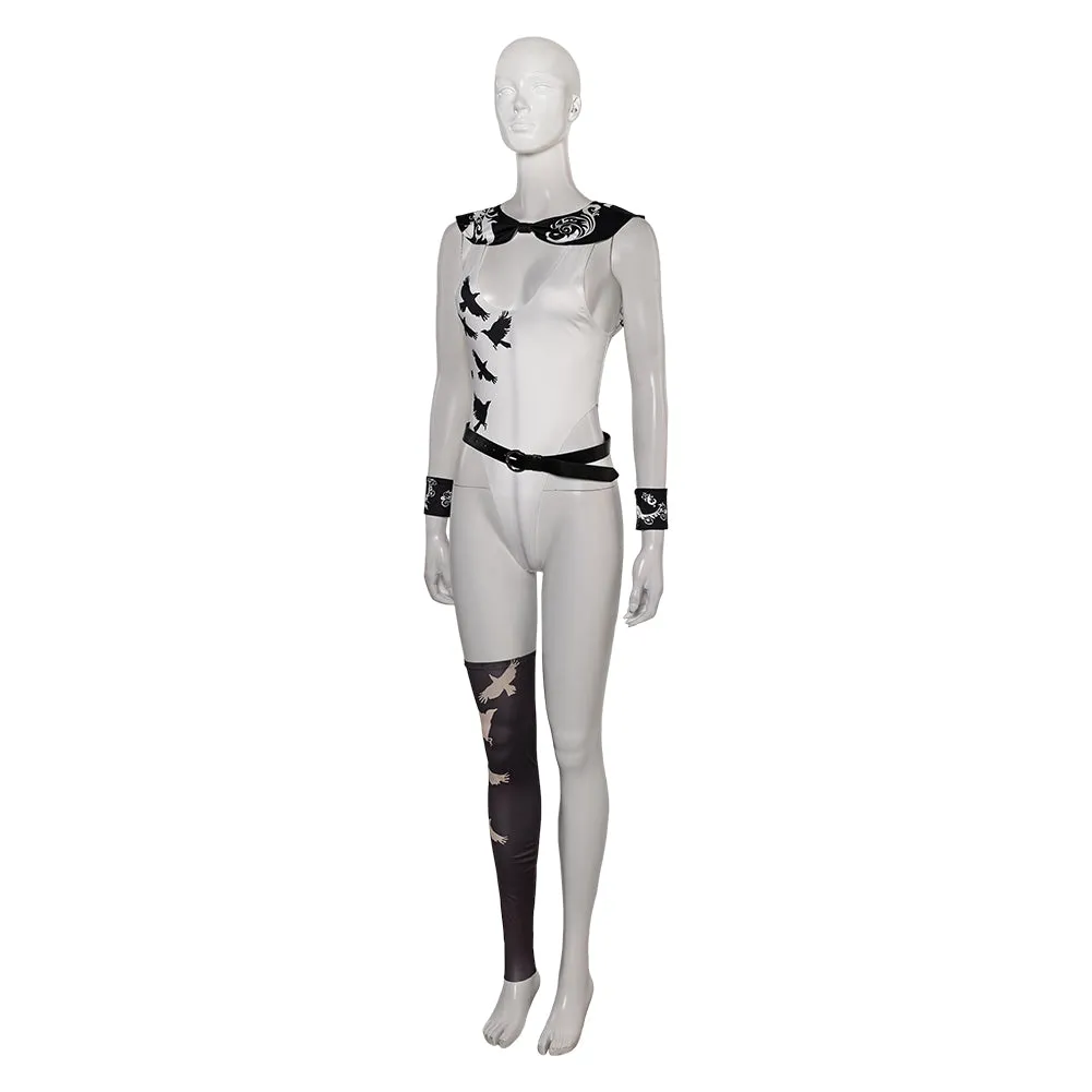 Tekken 8 Reina Women White Sexy Swimsuit Party Carnival Halloween Cosplay Costume