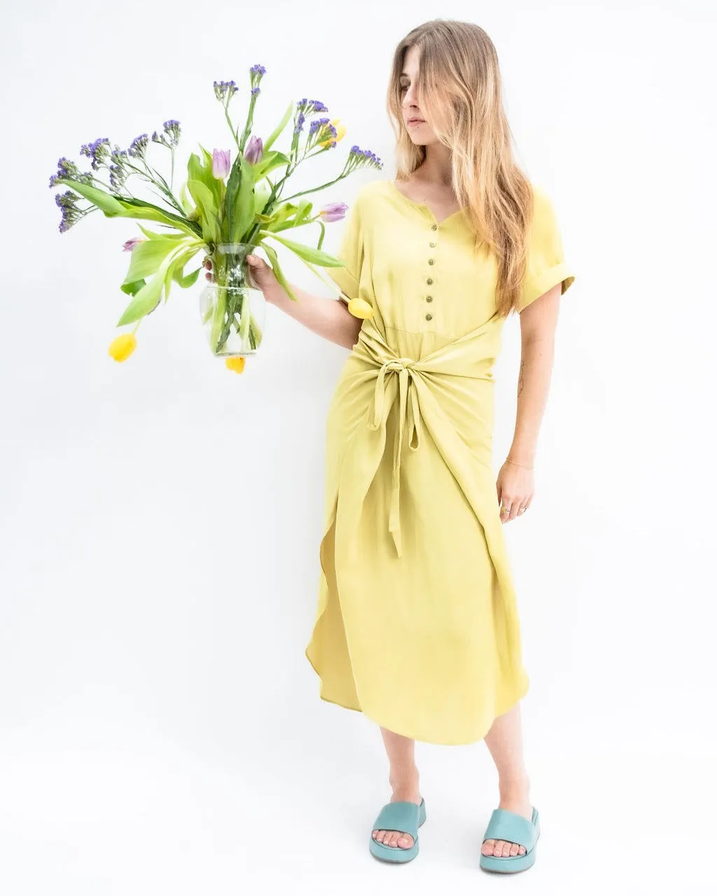 The Amanda Dress-Lime