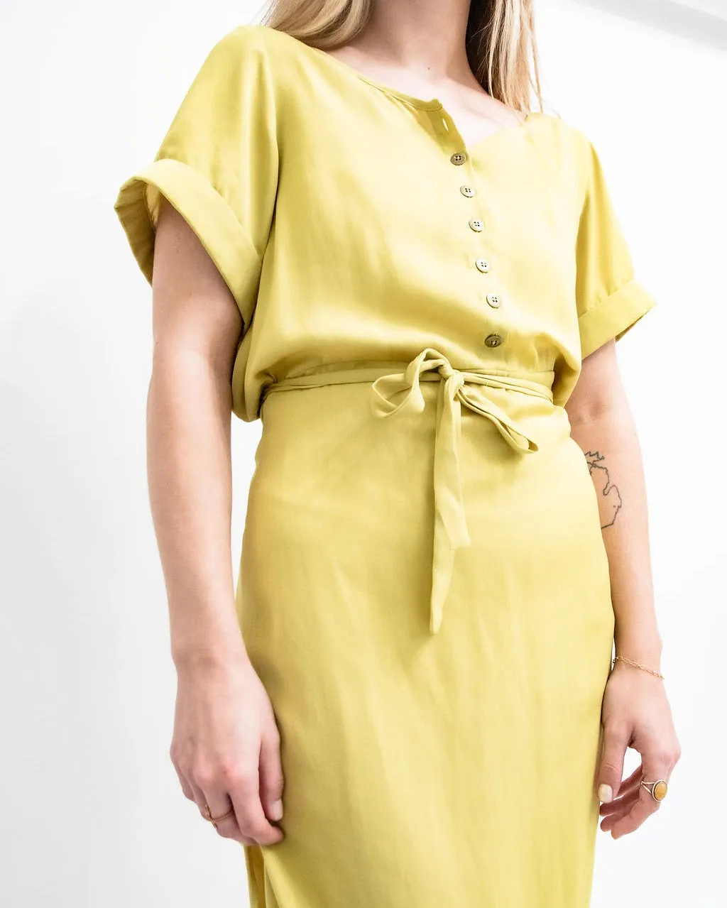 The Amanda Dress-Lime