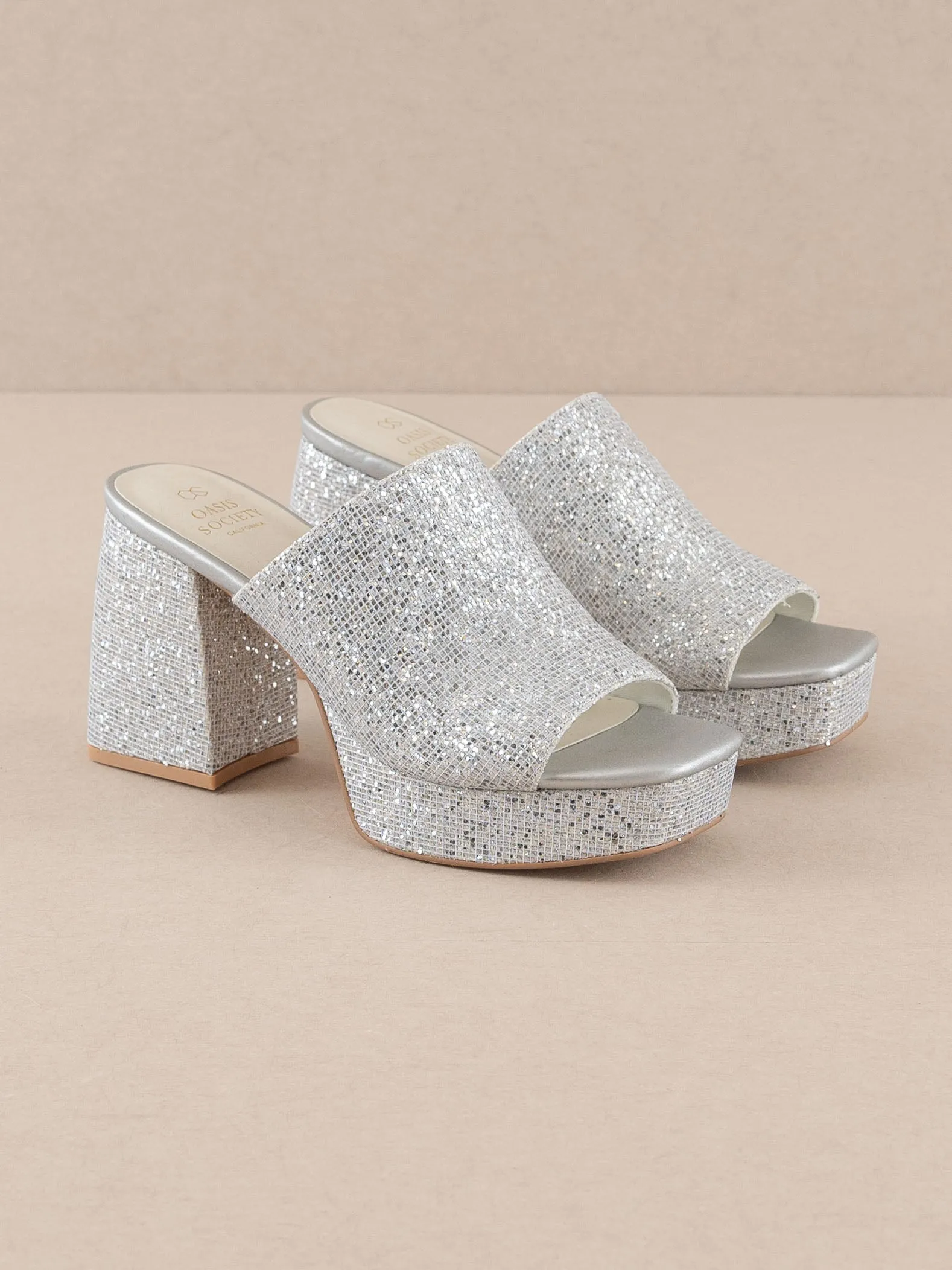 The Crystal Silver | Sparkling platform slide