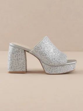 The Crystal Silver | Sparkling platform slide