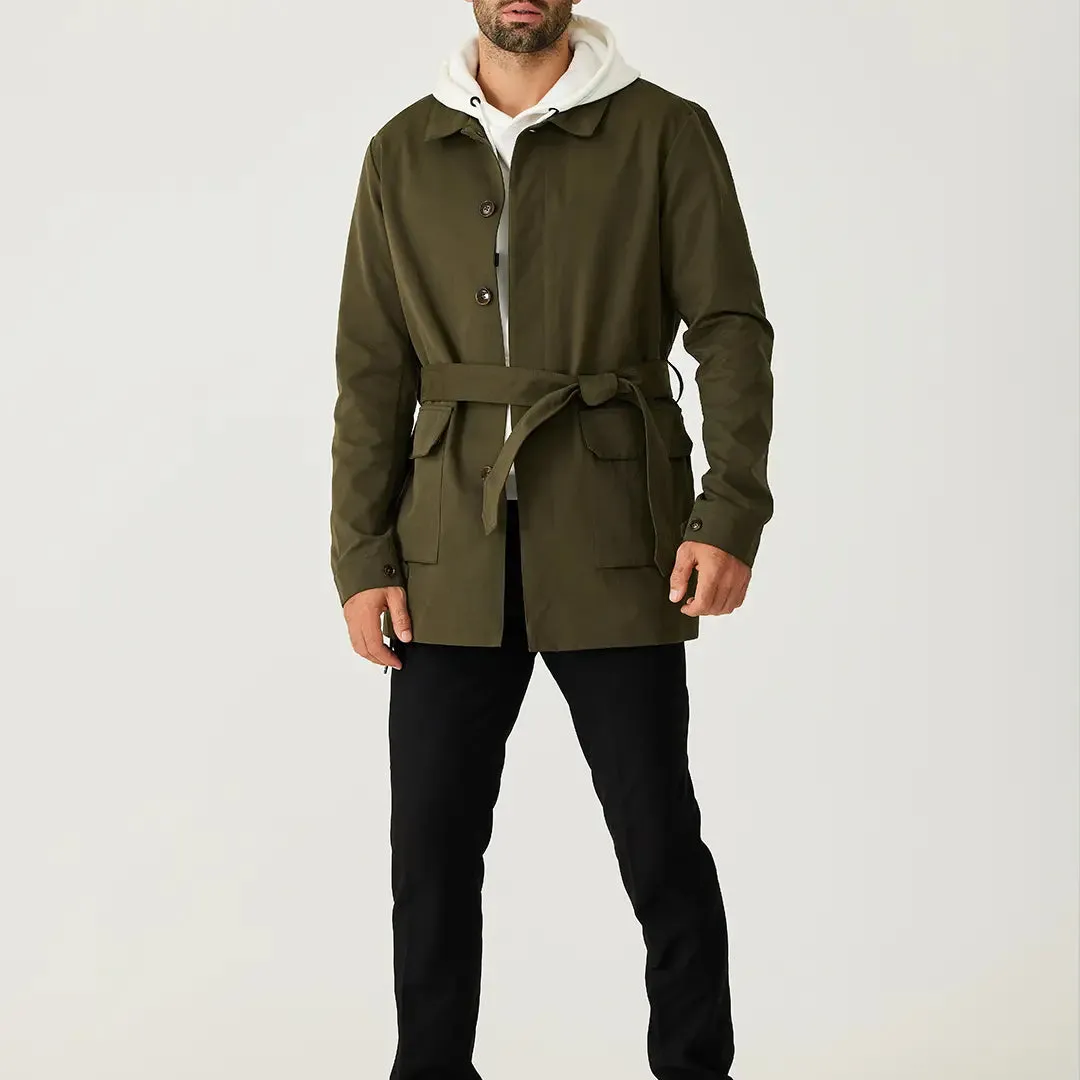 THE GREEN MONACO II SHORT TRENCH COAT