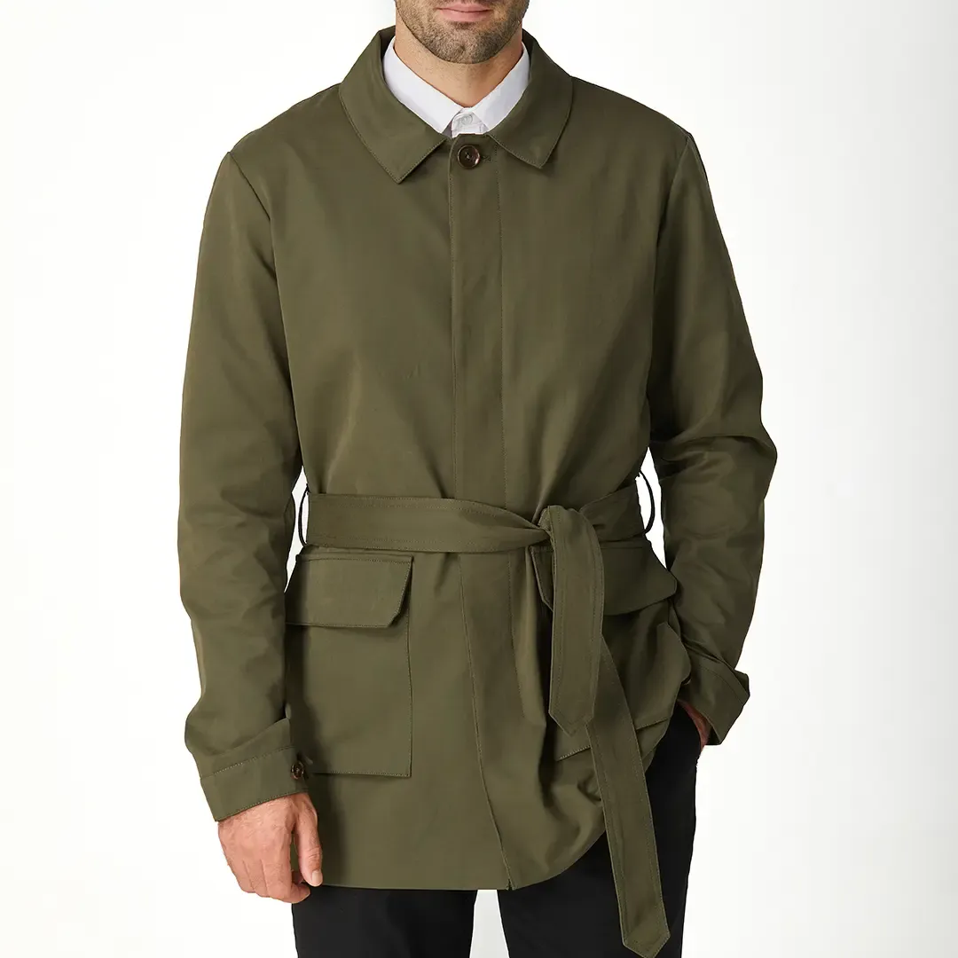 THE GREEN MONACO II SHORT TRENCH COAT