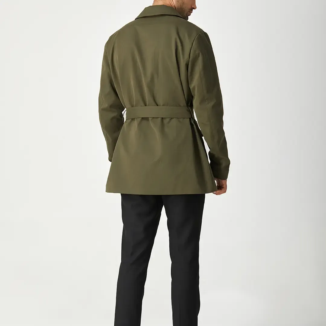 THE GREEN MONACO II SHORT TRENCH COAT