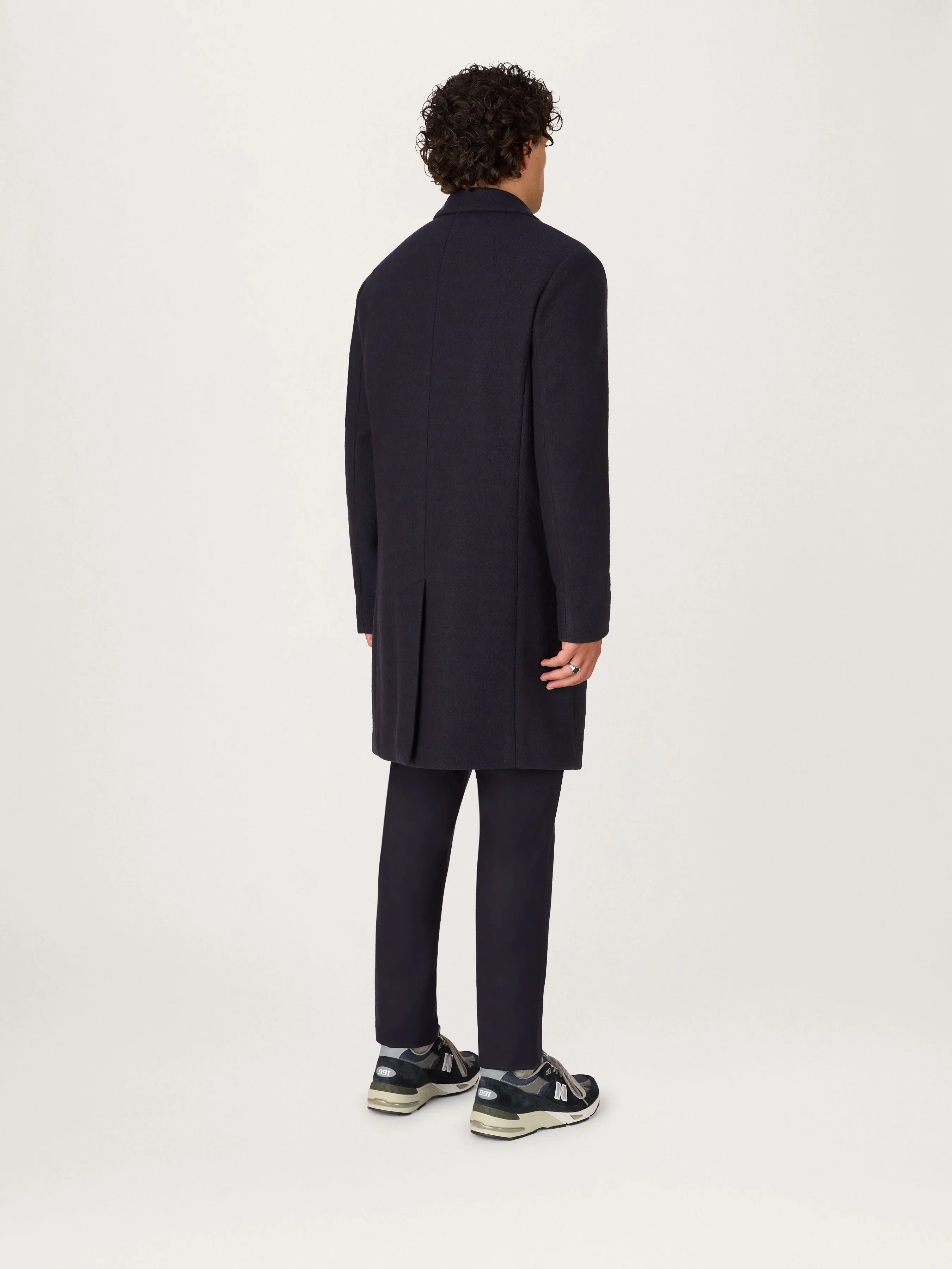 The Jersey Wool Coat || Navy | LESTRANGE