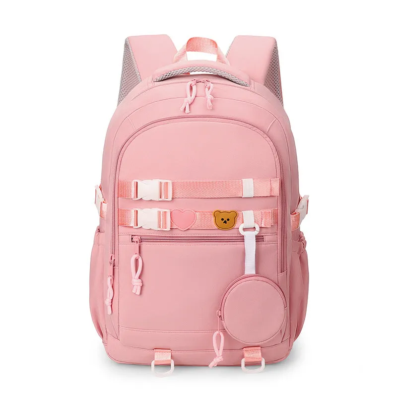 Thermal Transfer Oxford Cloth Bag Trendy Men's Backpack Large Capacity Outdoor Backpack for Middle School Students  New