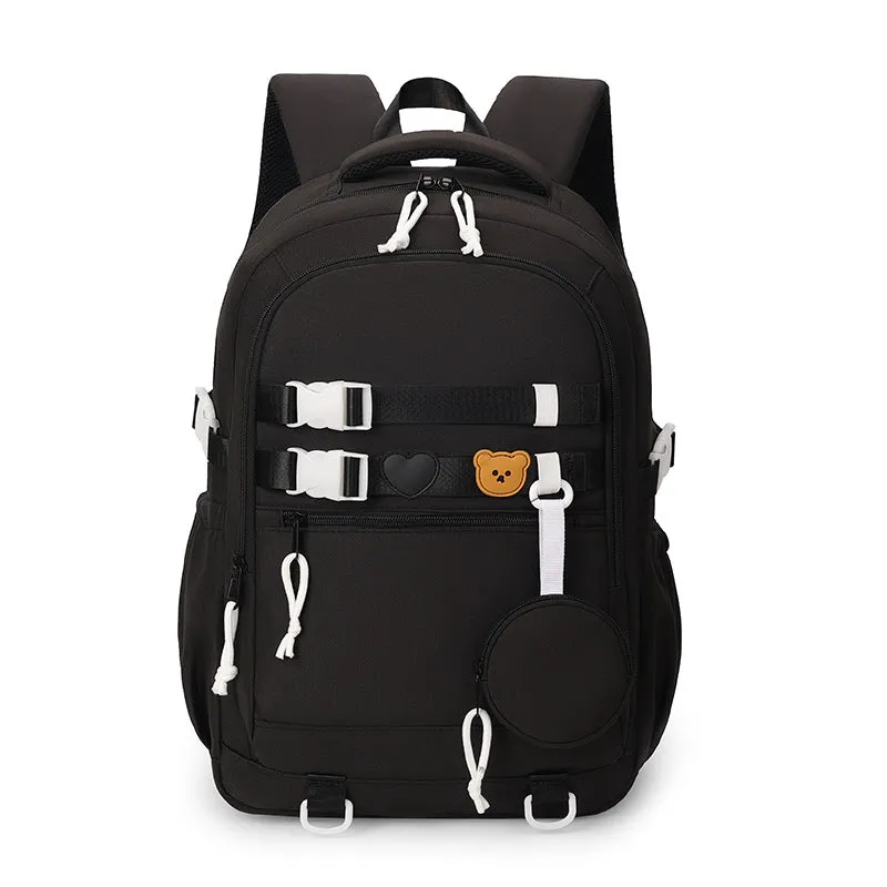 Thermal Transfer Oxford Cloth Bag Trendy Men's Backpack Large Capacity Outdoor Backpack for Middle School Students  New