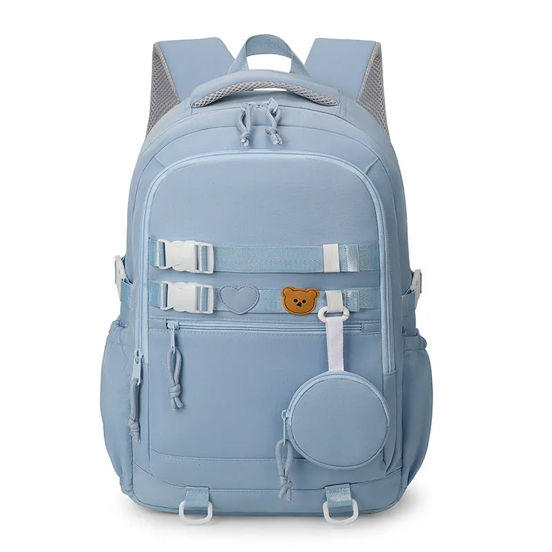 Thermal Transfer Oxford Cloth Bag Trendy Men's Backpack Large Capacity Outdoor Backpack for Middle School Students  New