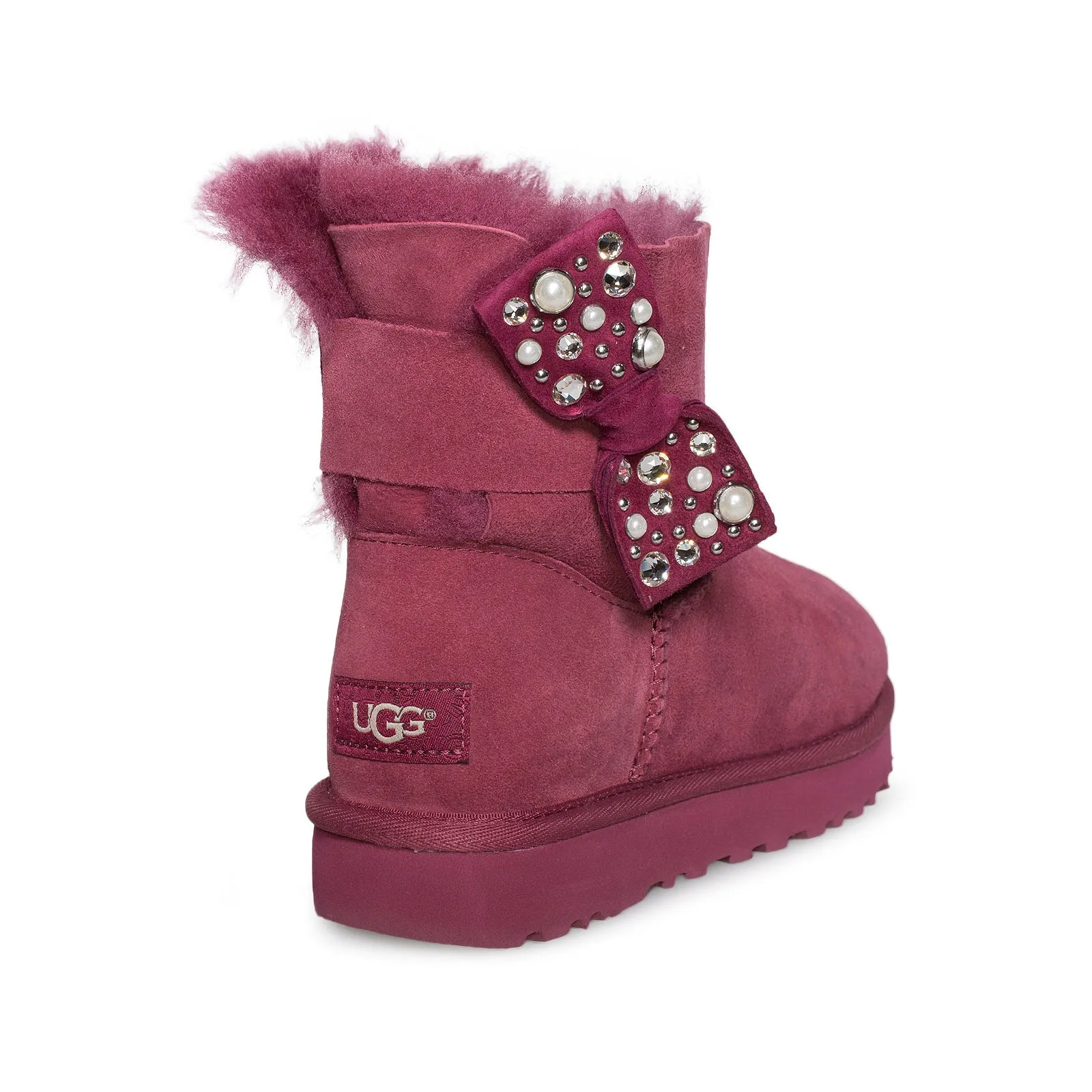 UGG Mini Bailey Bow Brilliant Garnet Boots - Women's