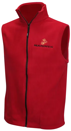 US Marine EGA Embroidered on Fleece Vest Jacket