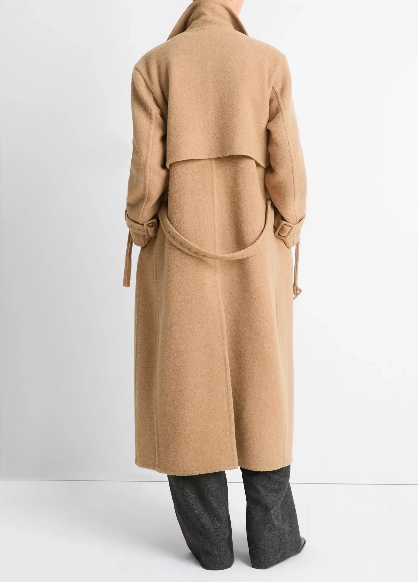 Vince Lofty Belted Long Coat Camel