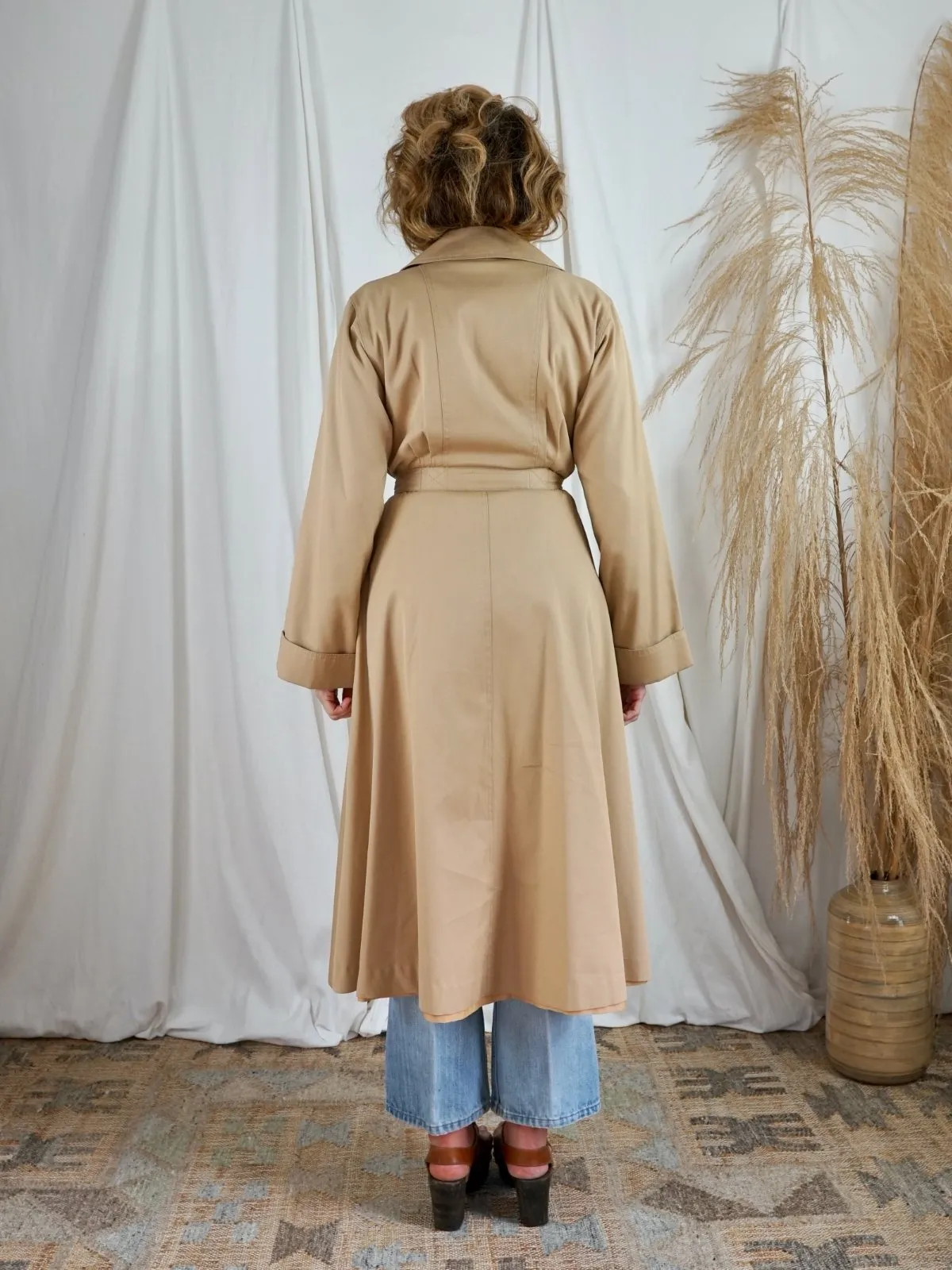 Vintage Classic Belted Trench Coat