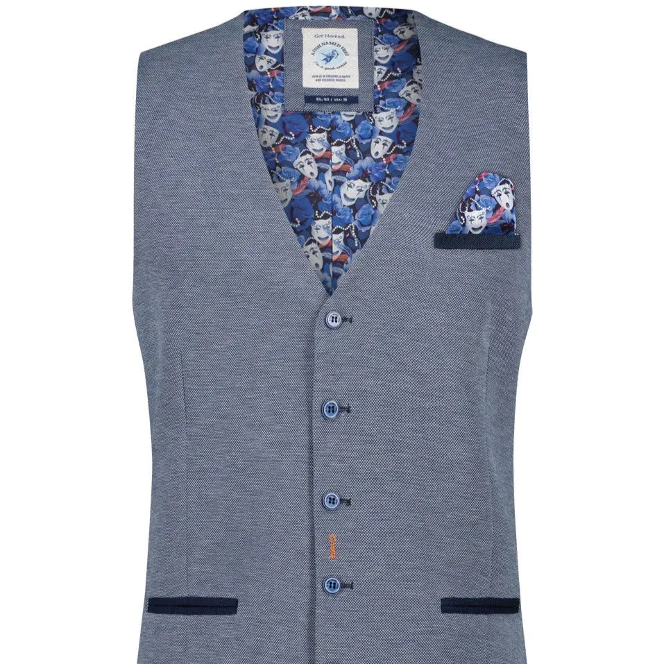 Waistcoat Fine Structure - Masks - Navy