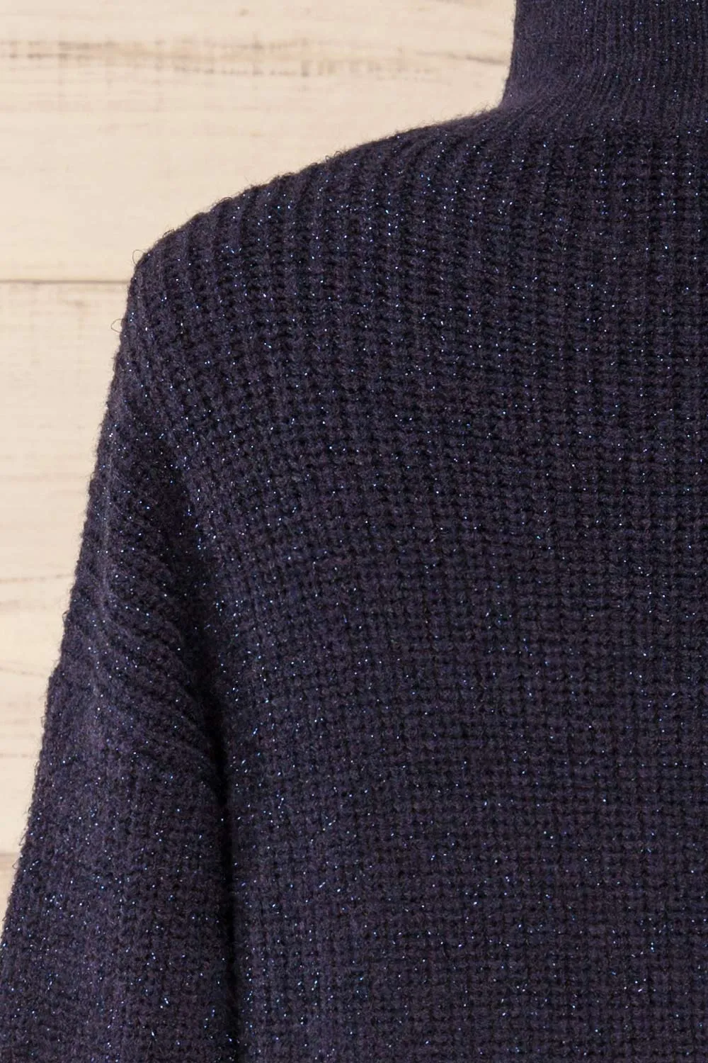 Waterbury | Sparkling Navy Turtleneck Sweater