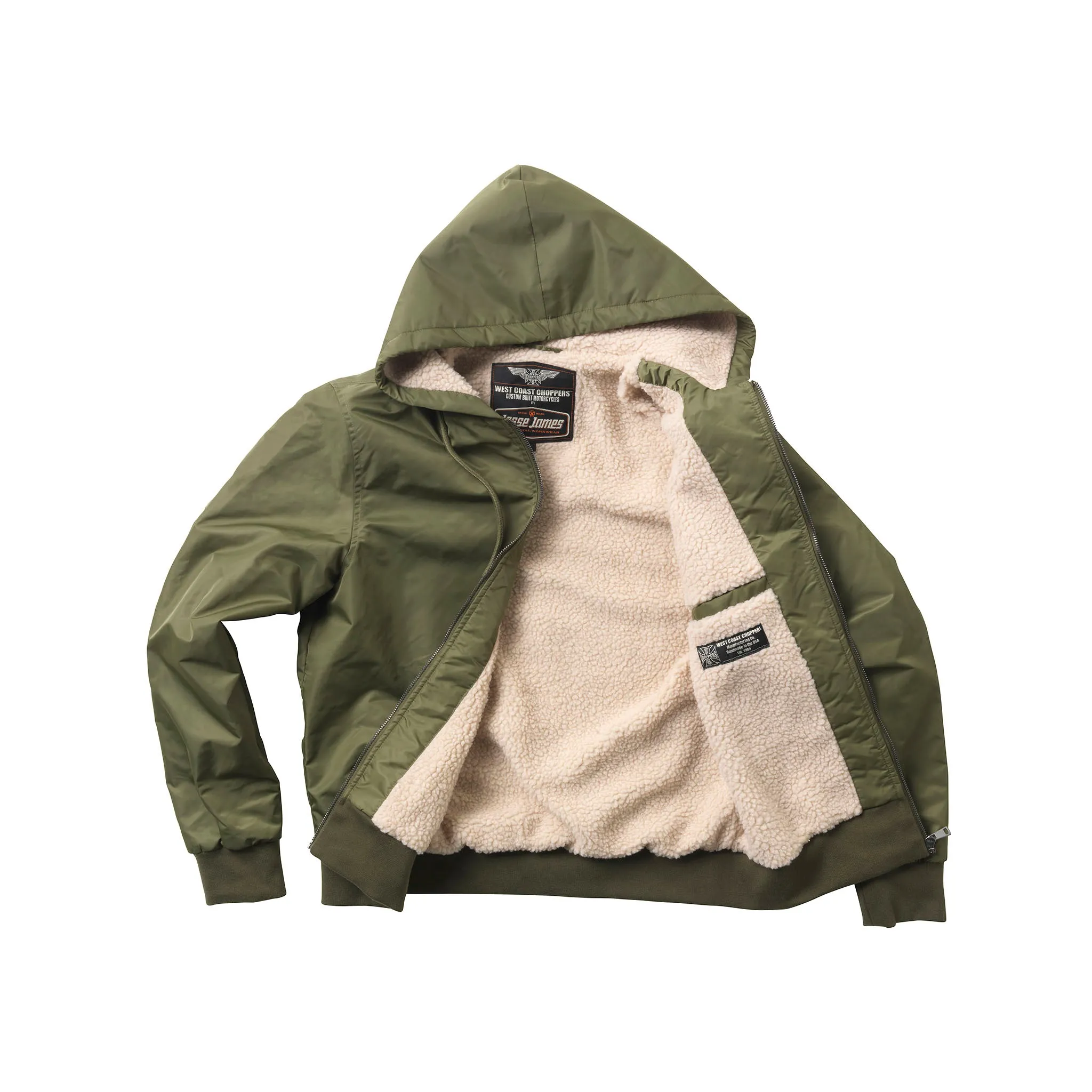 WCC BFU NYLON SHERPA JACKET - OLIVE GREEN