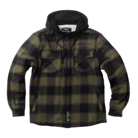 WCC HELL BENT FLANNEL JACKET - OLIVE/BLACK