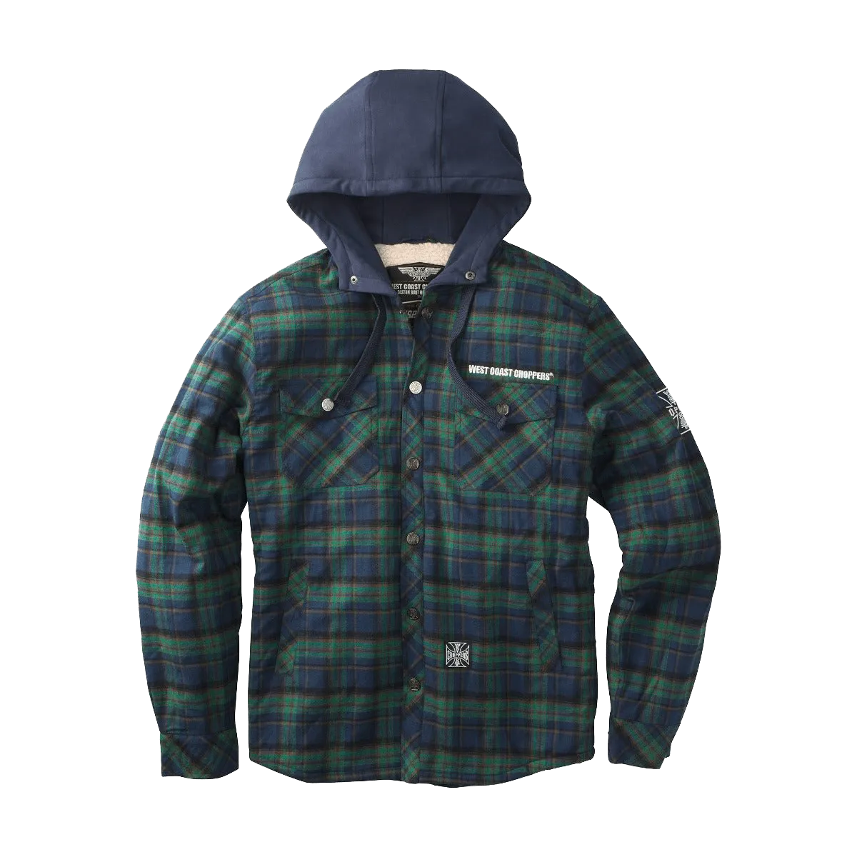 WCC SHERPA LINED FLANNEL JACKET - BLACK/GREY