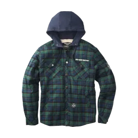 WCC SHERPA LINED FLANNEL JACKET - BLACK/GREY