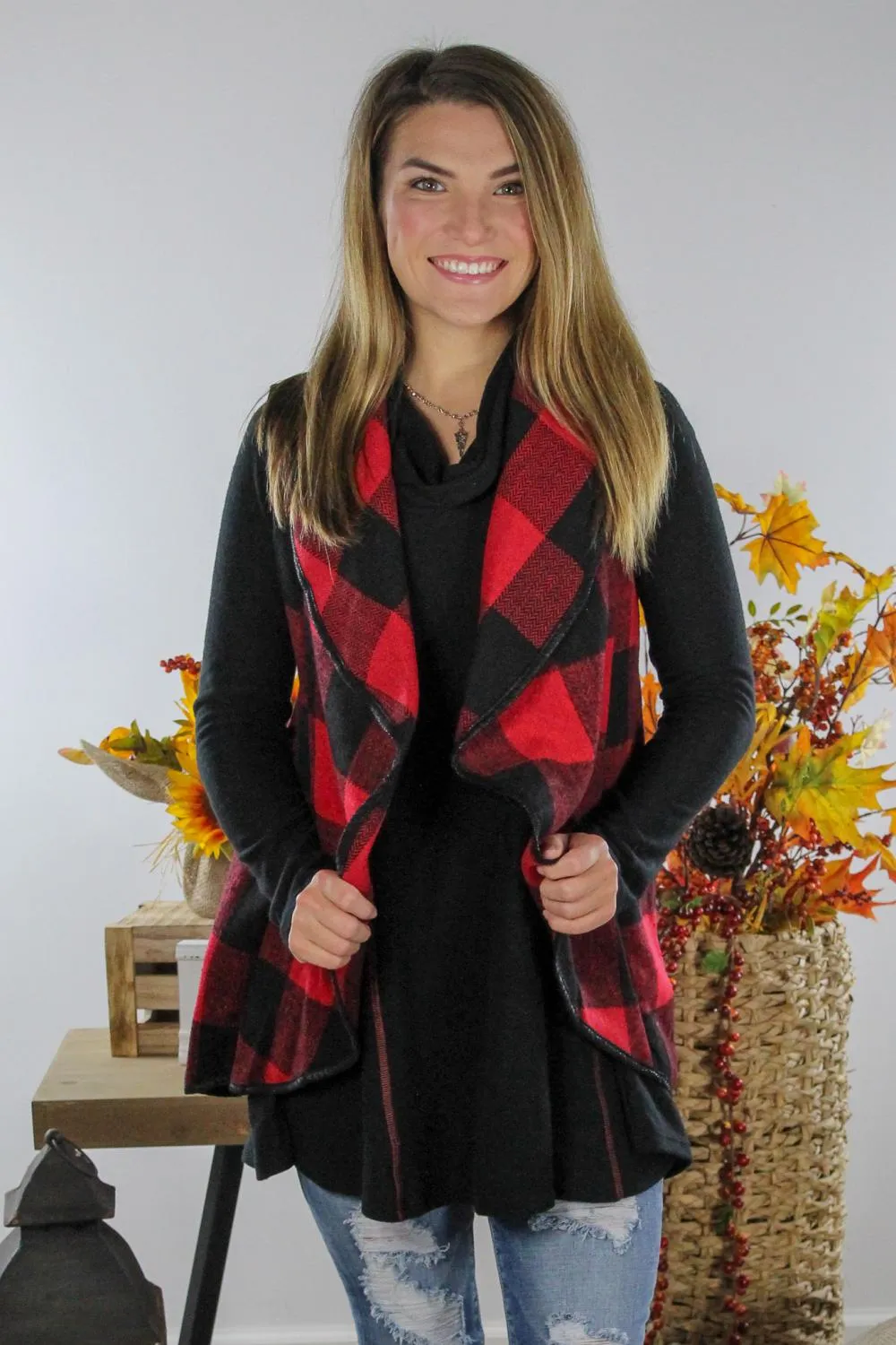 Weekend Getaway Plaid Vest (More Colors)