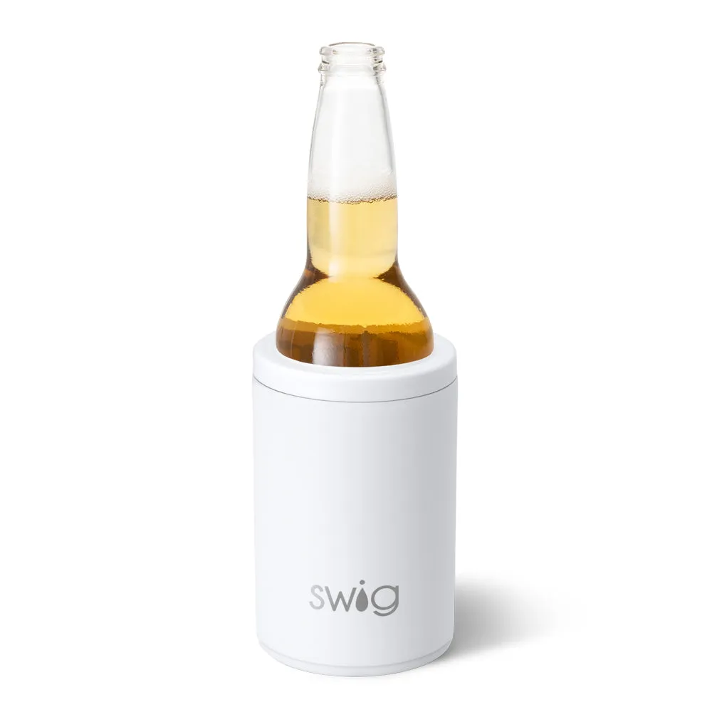 White Can   Bottle Cooler 12oz