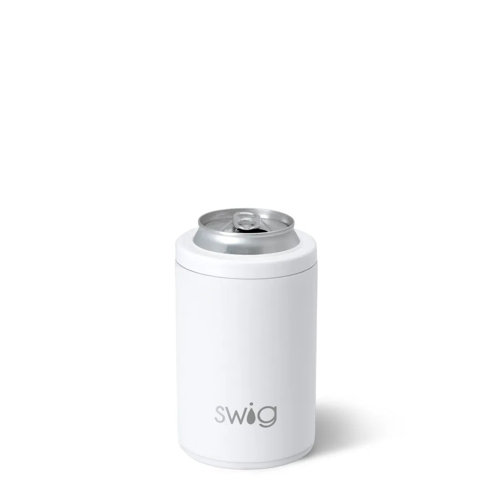 White Can   Bottle Cooler 12oz