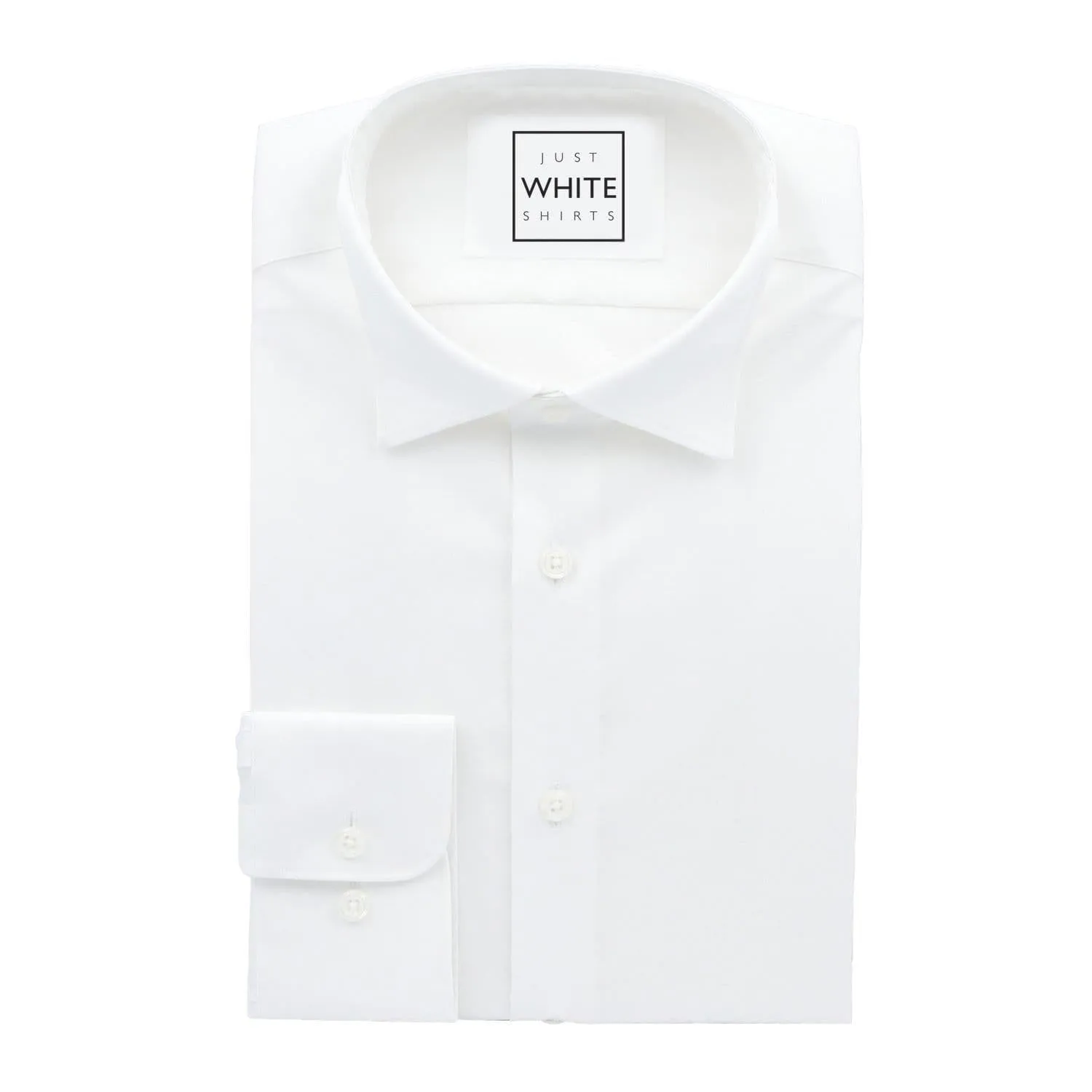 White Egyptian Non Iron Cotton Court Shirt, Wing Tip Collar and Adjustable Button Cuffs