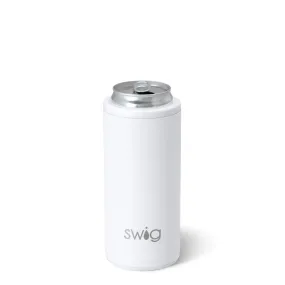 White Skinny Can Cooler 12oz