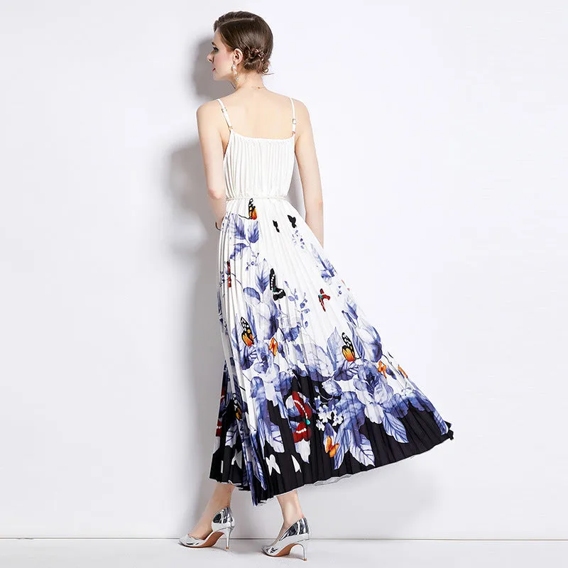 Women's Printed Pleated Dress