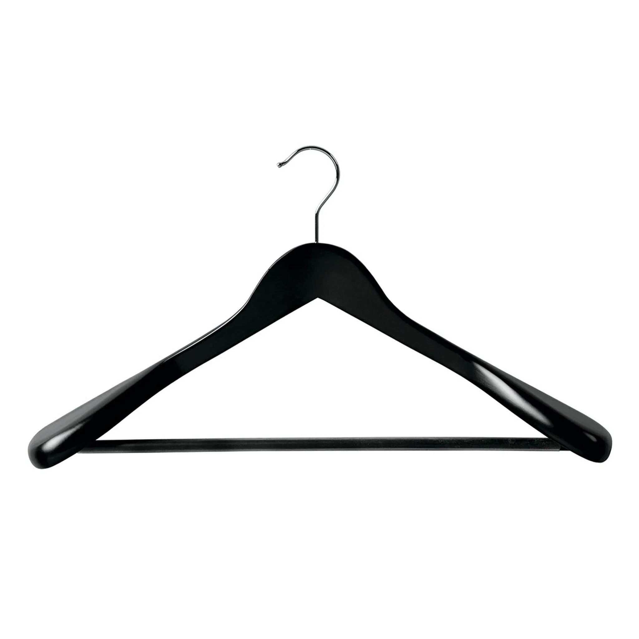 Wooden Hanger for Suit with Formed Shoulders & Rail (H2635)