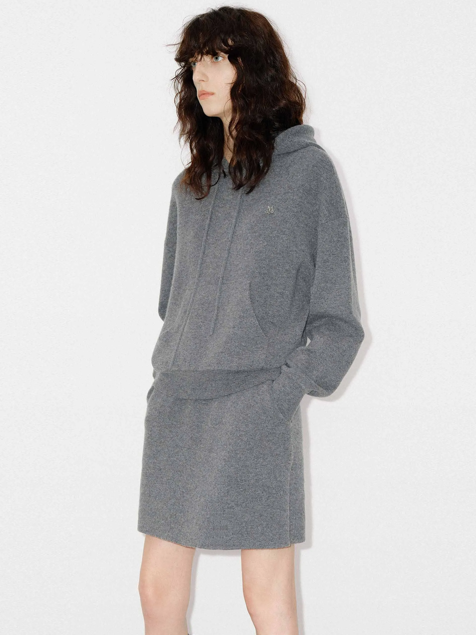 Wool Blend Hood Dress Set