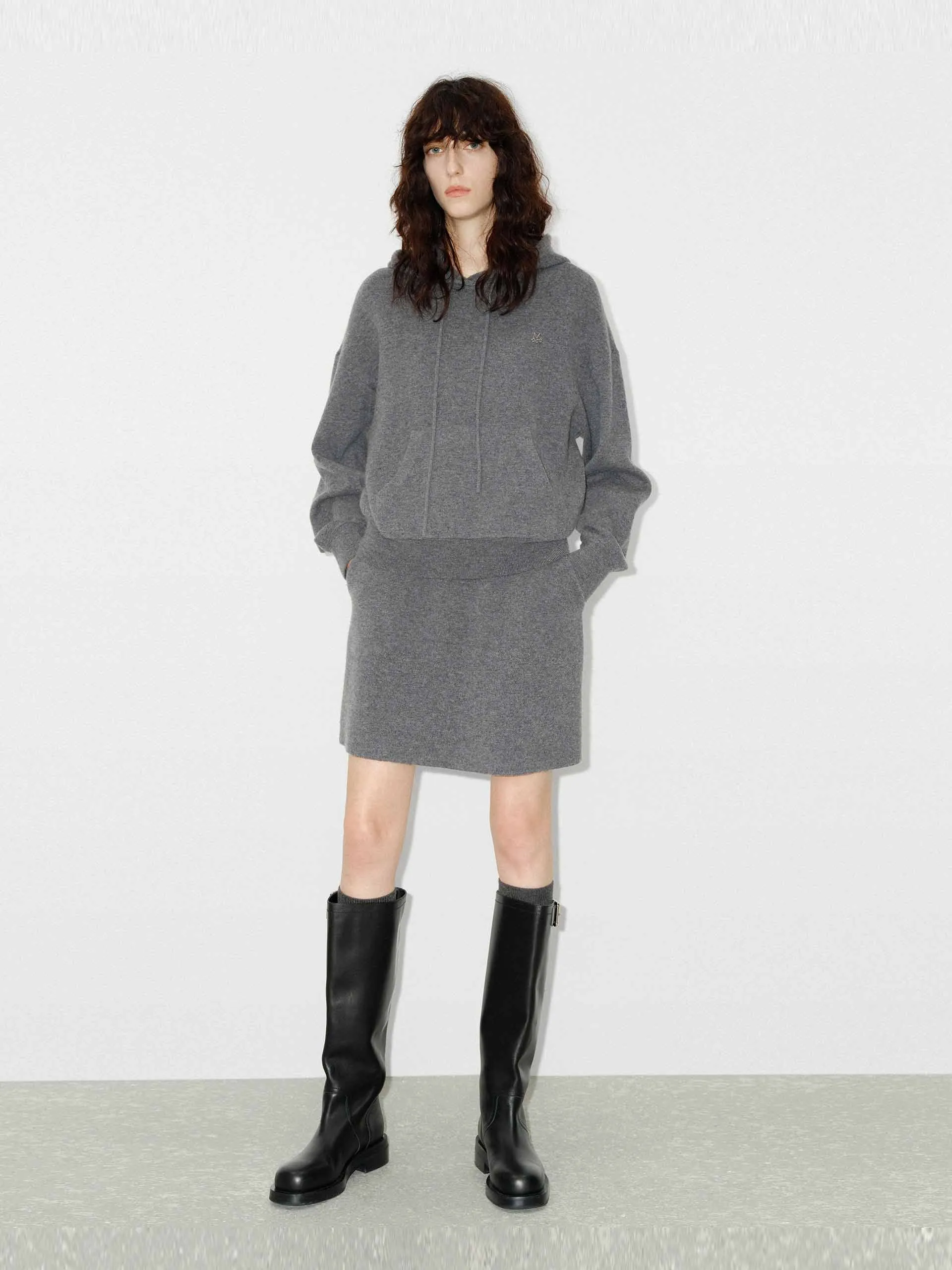 Wool Blend Hood Dress Set