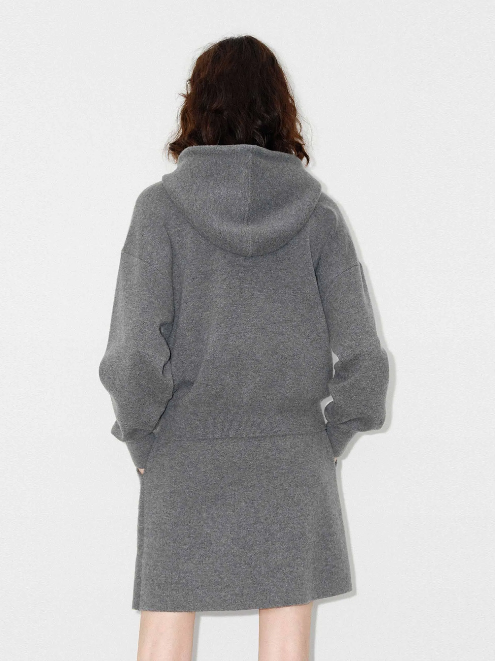 Wool Blend Hood Dress Set