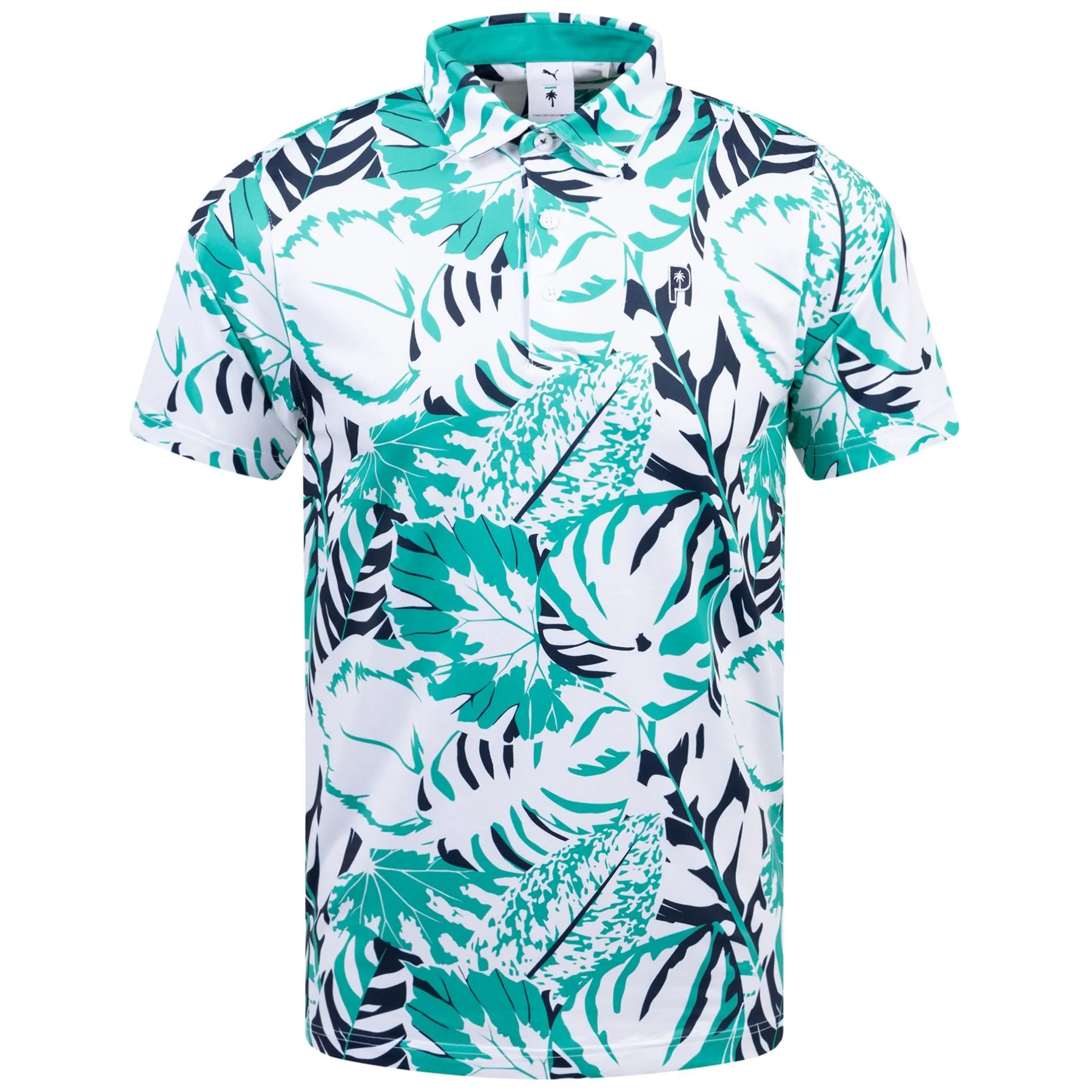 x PTC Palm Glitch Polo Sparkling Green/Fresh Mint - AW24