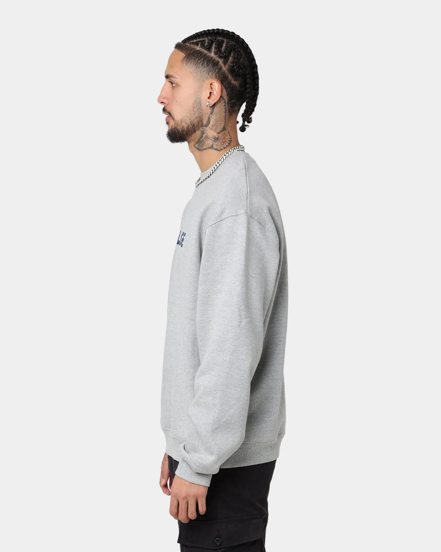 XLARGE Text Logo Crewneck Grey Marle