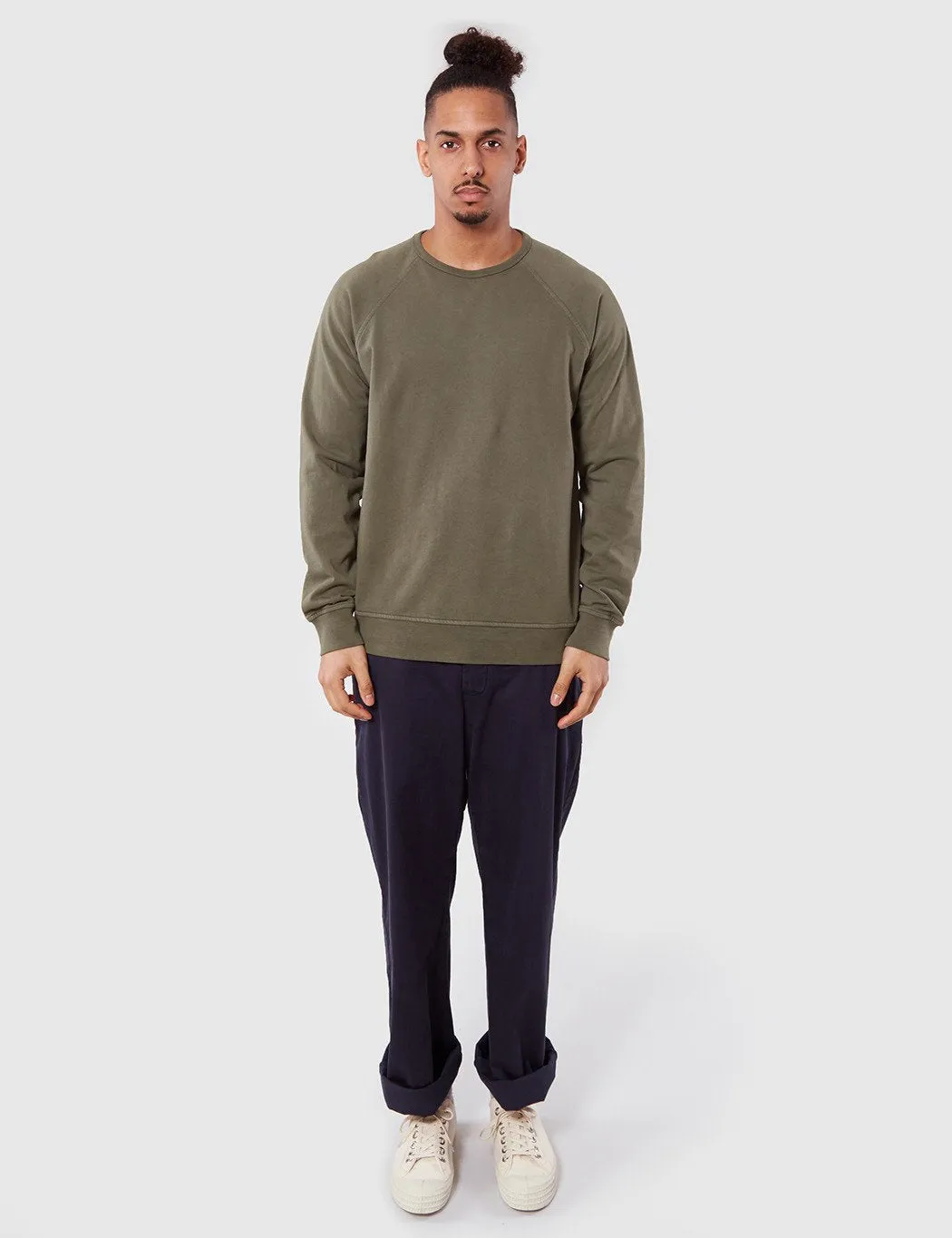 YMC Almost Grown Fleece Sweatshirt - Olive